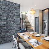 Faux Stone Panel- Light-Weight, Durable and Waterproof(45.6 sqft) 8pc/box【BLACK SLATE】 - Urban Décor