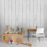 Modern Wallpaper - Nordic White Wood (1.47' x 8' / 23.6 sqft) - Urban Décor