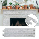 Faux Stone Panel- Light-Weight, Durable and Waterproof(45.6 sqft) 8pc/box【Vintage White brick】 - Urban Décor