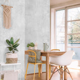 Modern Wallpaper - Light Grey Cement 1.47' x 8' (2 pcs, 23.6 sqft)