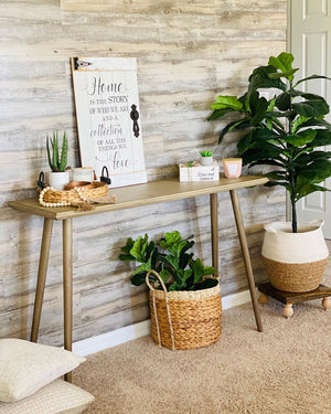 Wood feature wall