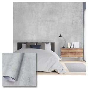 Modern Wallpaper - Light Grey Cement  1.47' x 8' (2 pcs, 23.6 sqft)