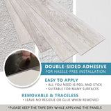 Vinyl Wall Panels - Vintage Wood Pattern(Oak) Easy Peel and Stick self Adhesive Tiles for Kitchen Island Bedroom Doorways Backsplash Planks