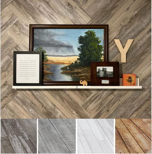 Vinyl Wall Panels - Vintage Wood Pattern(Sample) Easy Peel and Stick self Adhesive Tiles for Kitchen Island Bedroom Doorways Backsplash Planks