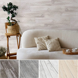 Vinyl Wall Panels - Vintage Wood Pattern(Oak) Easy Peel and Stick self Adhesive Tiles for Kitchen Island Bedroom Doorways Backsplash Planks