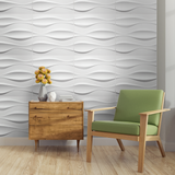 Wall Puzzle - 3D Decorative Panels with Double-Sided Tape - Ocean Wave (12pcs, 32sqft) - Urban Décor