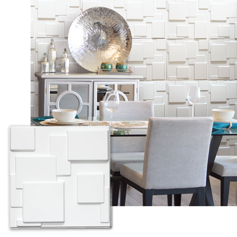 Wall Puzzle - 3D Decorative Panels with Double-Sided Tape