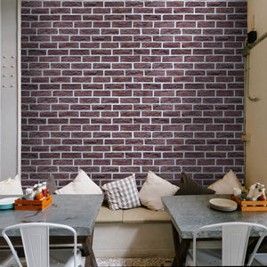 Faux Stone Panel- Light-Weight, Durable and Waterproof(45.6 sqft) 8pc/box【Vintage Red brick】 - Urban Décor