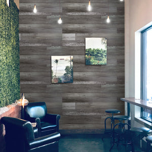 Vinyl Wall Panels - Vintage Wood Pattern With Removable Reusable Traceless Double-sided Tape - Urban Décor
