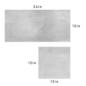 Urban Industrial Wall Tiles for Backsplash Bathroom Kitchen and Living Room, Easy Peel & Stick, 12"x24" (8pcs/Box, 16sqft) (Grey Cement)