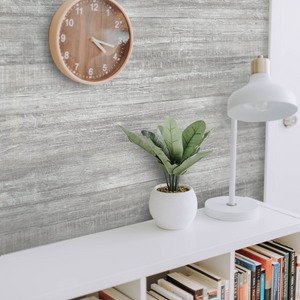 Vinyl Wall Panels- Vintage Wood Pattern (Light Grey) Easy Peel and Stick self Adhesive Tiles for Kitchen Island Bedroom Doorways Backsplash Planks