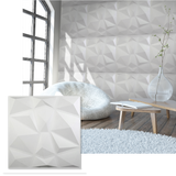 Wall Puzzle - 3D Decorative Panels with Magic Tape - Diamond (12pcs, 32sqft) - Urban Décor