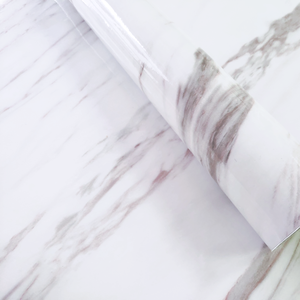 Modern Wallpaper - White Marble (2' x 8'  / 2 pcs, 32 sqft) - Urban Décor