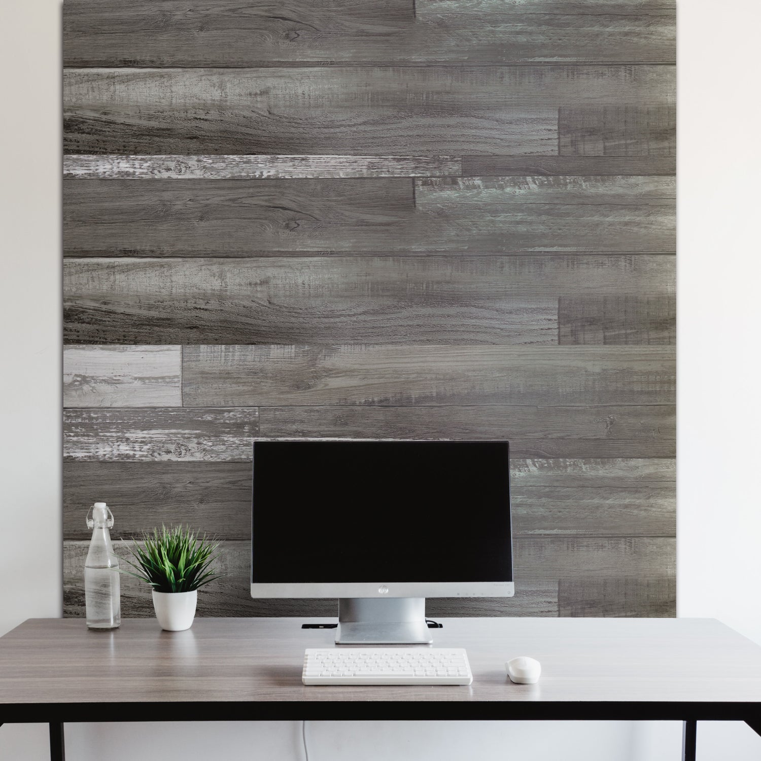 Vinyl Wall Panels - Vintage Wood Pattern(Grey) Easy Peel and Stick