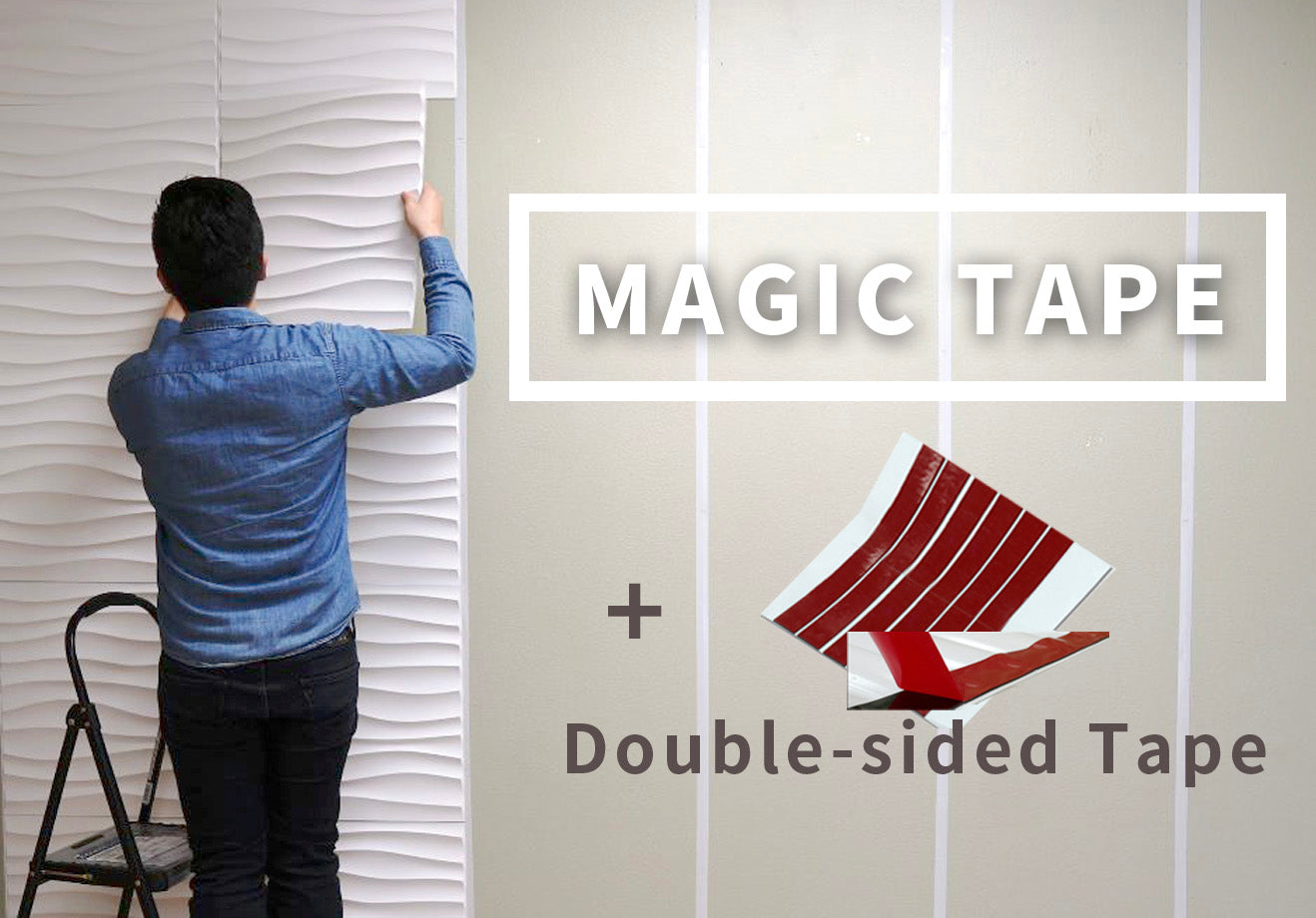 Wall Puzzle - 3D Decorative Panels with Double-Sided Tape