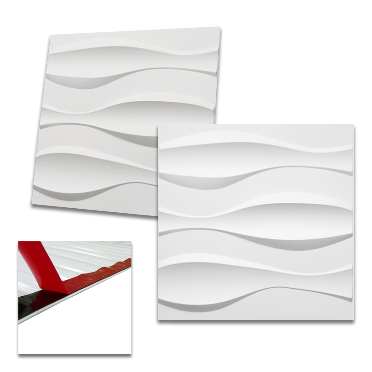 Wall Puzzle - 3D Decorative Panels with Double-Sided Tape