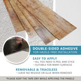 Vinyl Wall Panels - Vintage Wood Pattern(Flame Maple) Easy Peel and Stick self Adhesive Tiles for Kitchen Island Bedroom Doorways Backsplash Planks